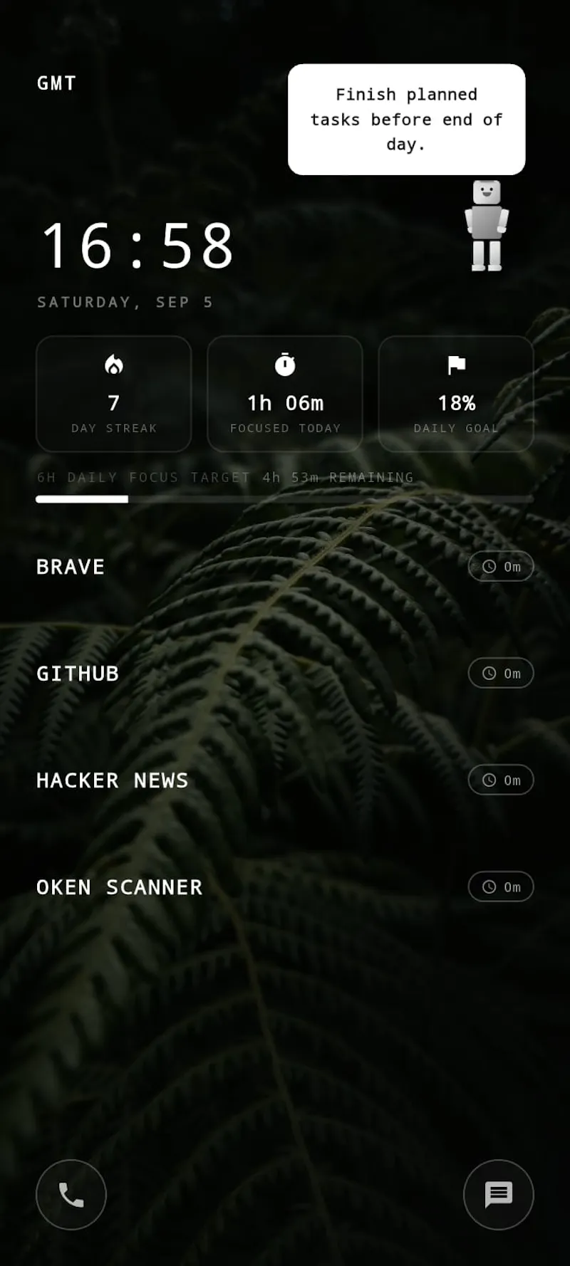 MonoPhone: Minimal Focus Launcher screenshot 7