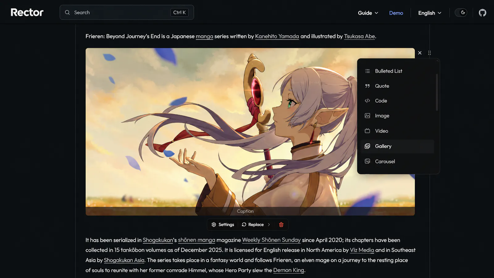RectorJS screenshot 1