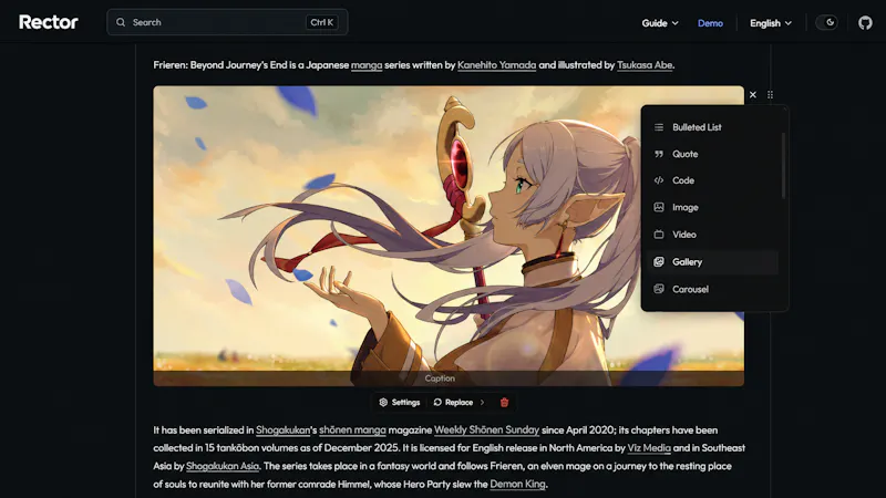 RectorJS screenshot 1