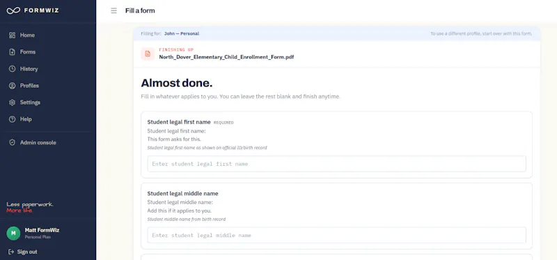 FormWiz screenshot 4