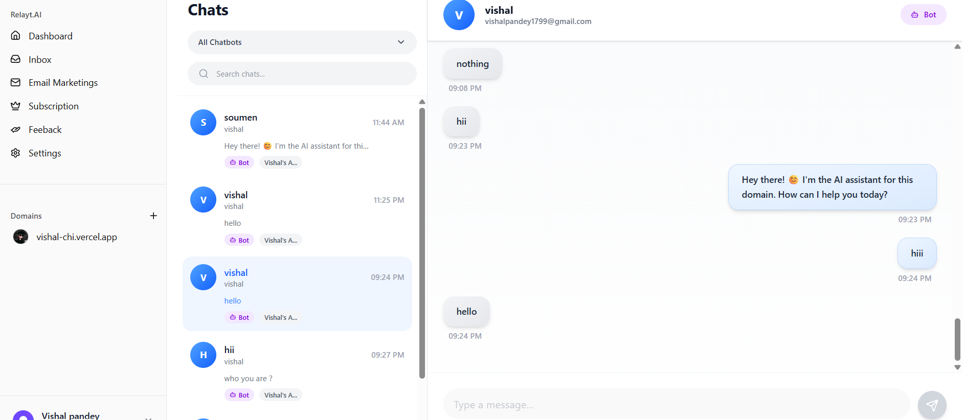 Relayt ai - Screenshot 3 showing product features and functionality