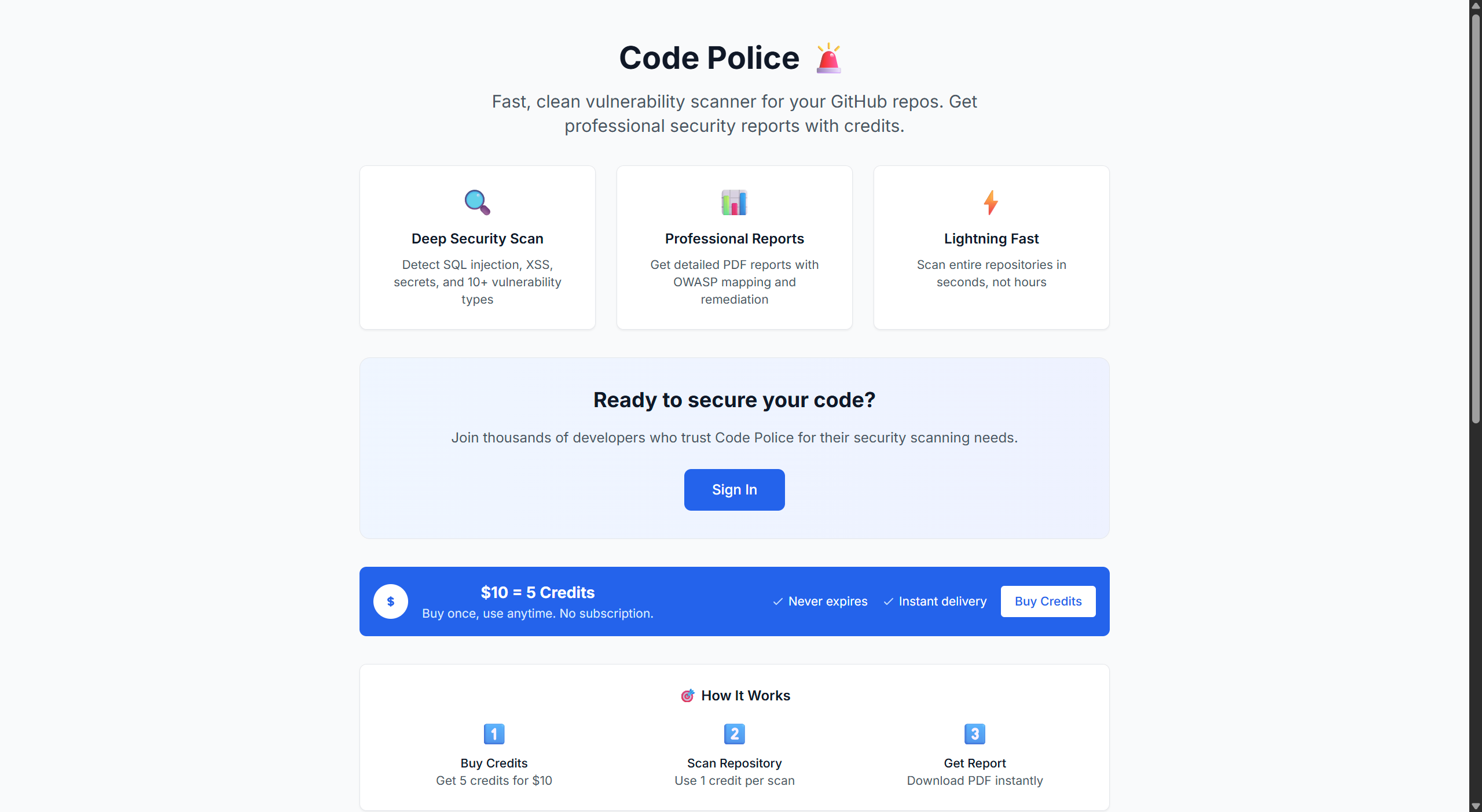 코드 경찰 - GitHub Repo의 간단한 취약성 검출기 미디어 2