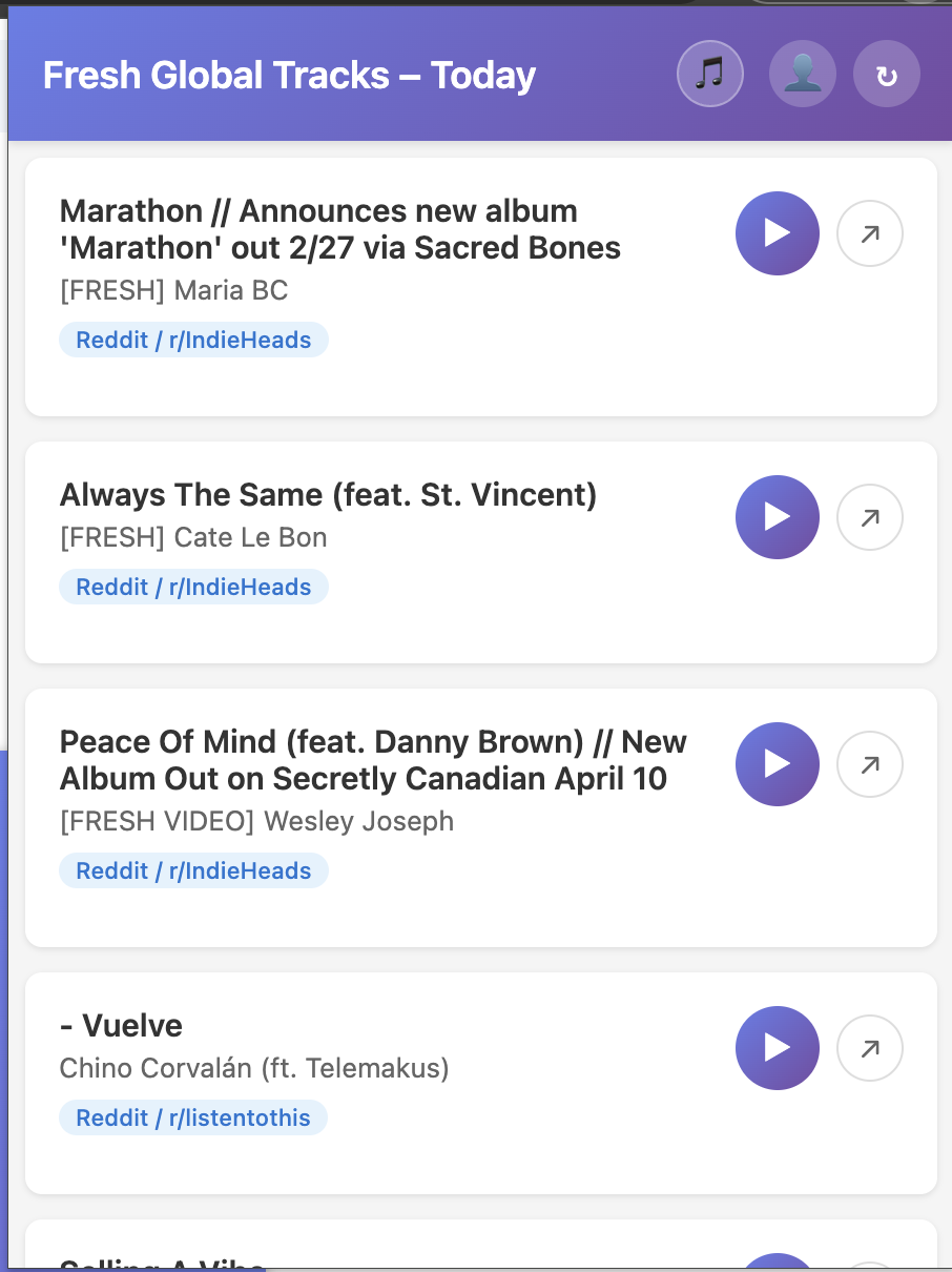 IndieShuffle - Screenshot 3 showing product features and functionality