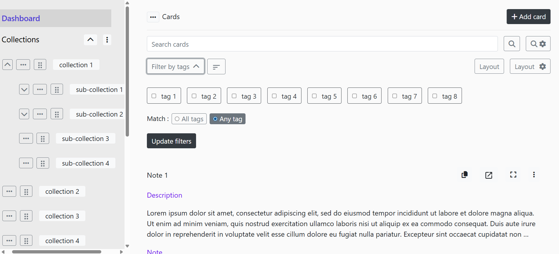Média Snipcabine - Cliquez pour copier les nœuds et les liens.Organisateur avec des étiquettes et des catégories 3
