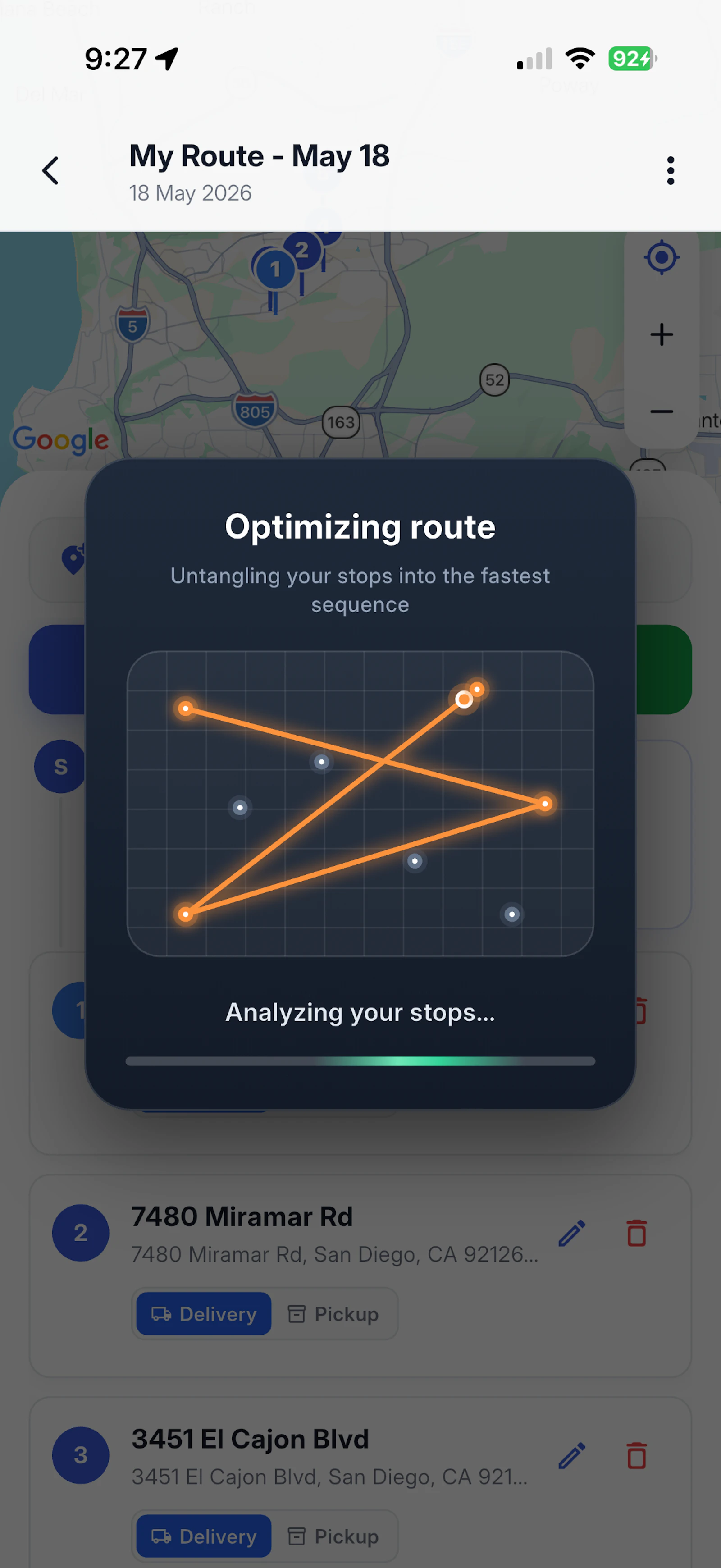 Bodha Route Planner screenshot 2