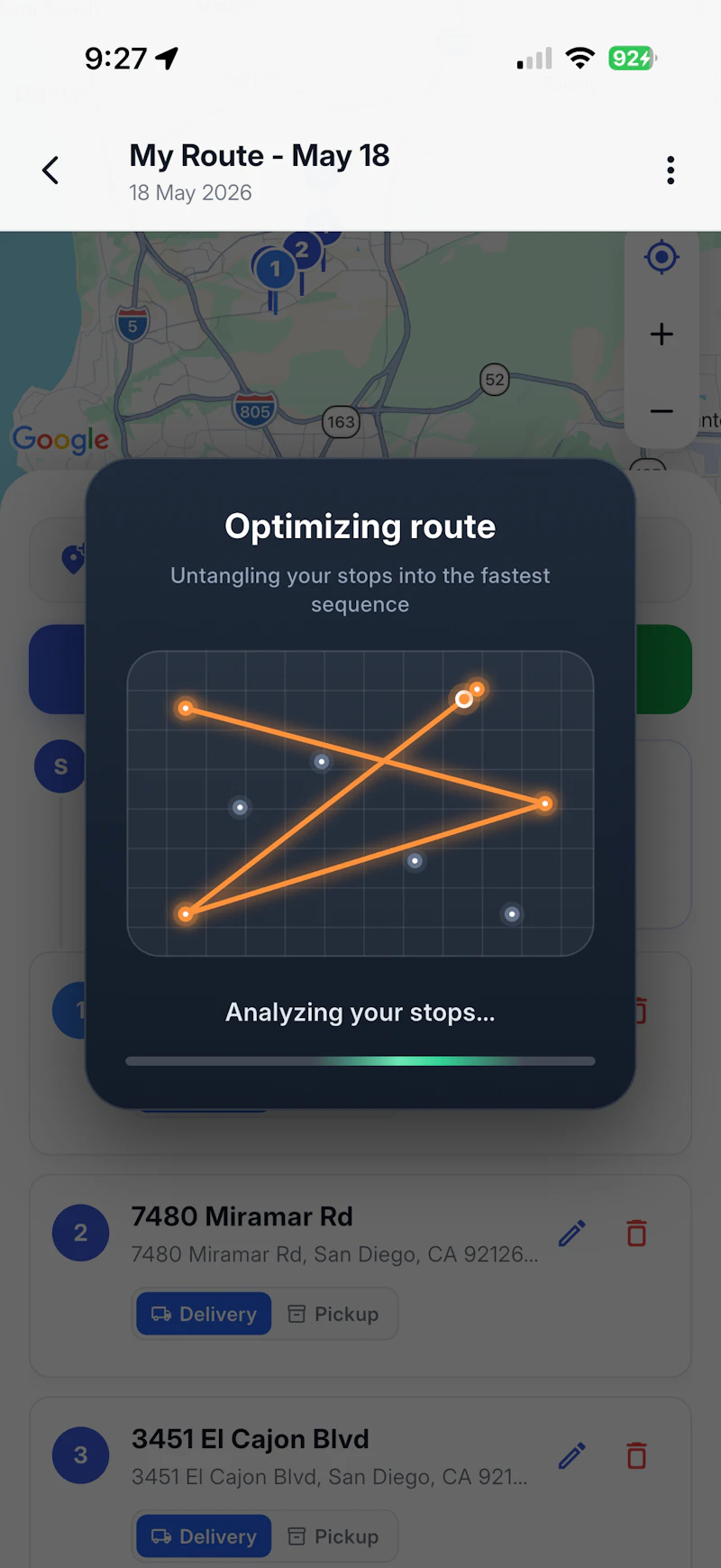 Bodha Route Planner screenshot 2