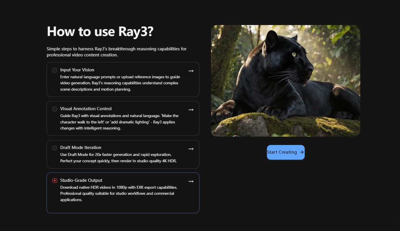 Média Luma Ray3 - Ray3 AI - Premier modèle vidéo de raisonnement du monde. 3