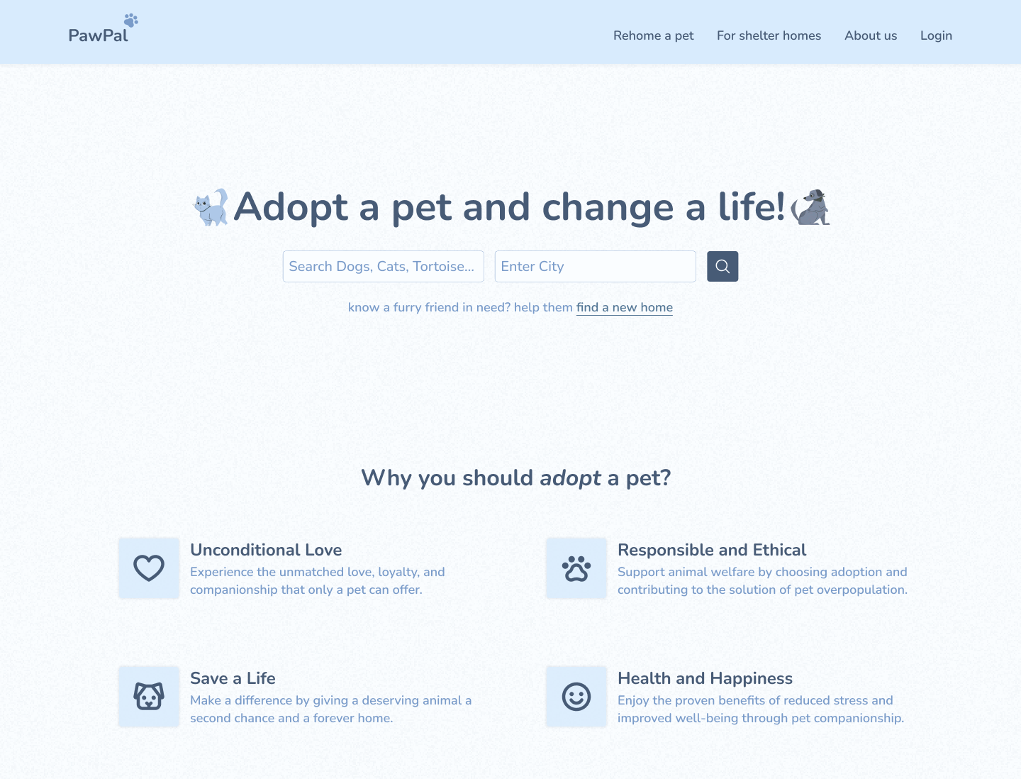 startuptile Pawpal-Rehome a pet save a life