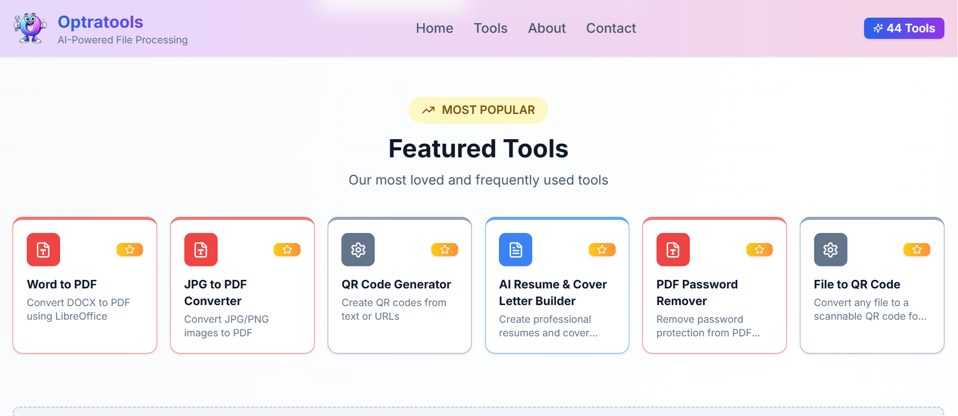 Optratools - Screenshot 2 showing product features and functionality