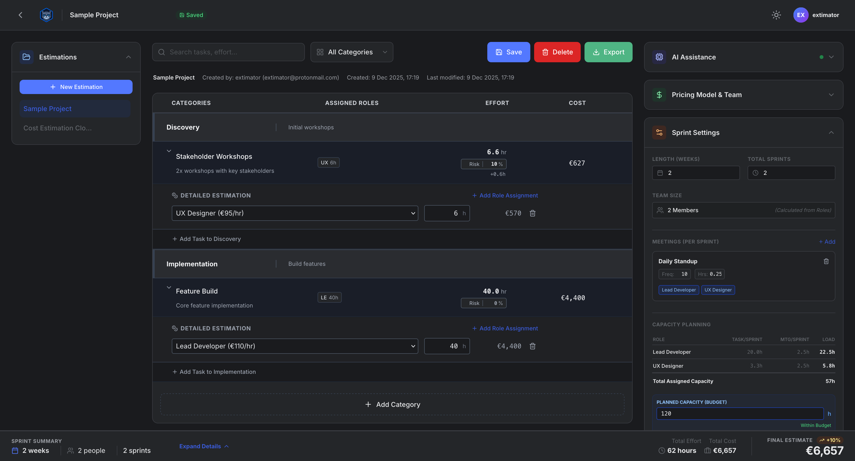 Extimator gallery image