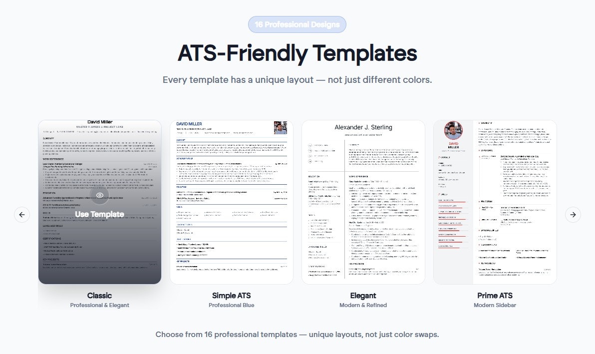 ResumeSparks - Screenshot 2 showing product features and functionality