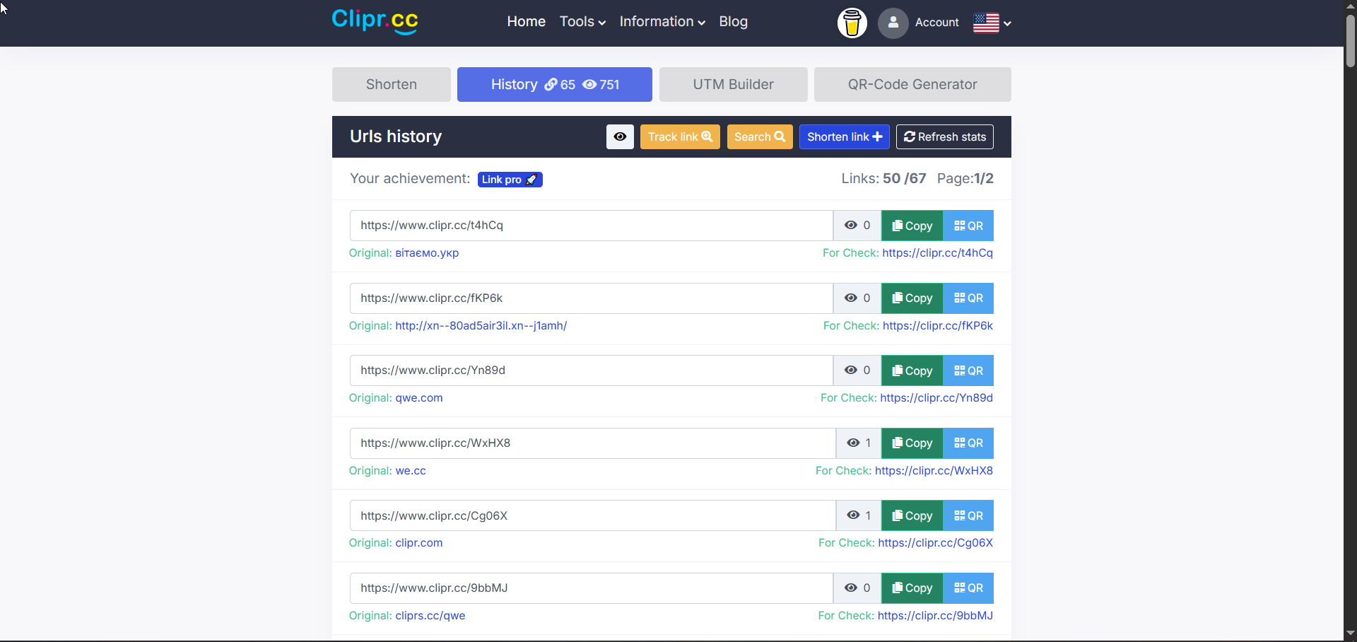 Clipr.cc - Free and fast url shortener gallery image