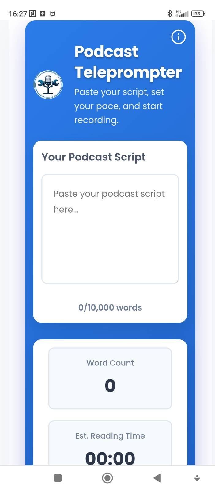 Free Podcast Teleprompter screenshot 4 Free Podcast Teleprompter screenshot 4