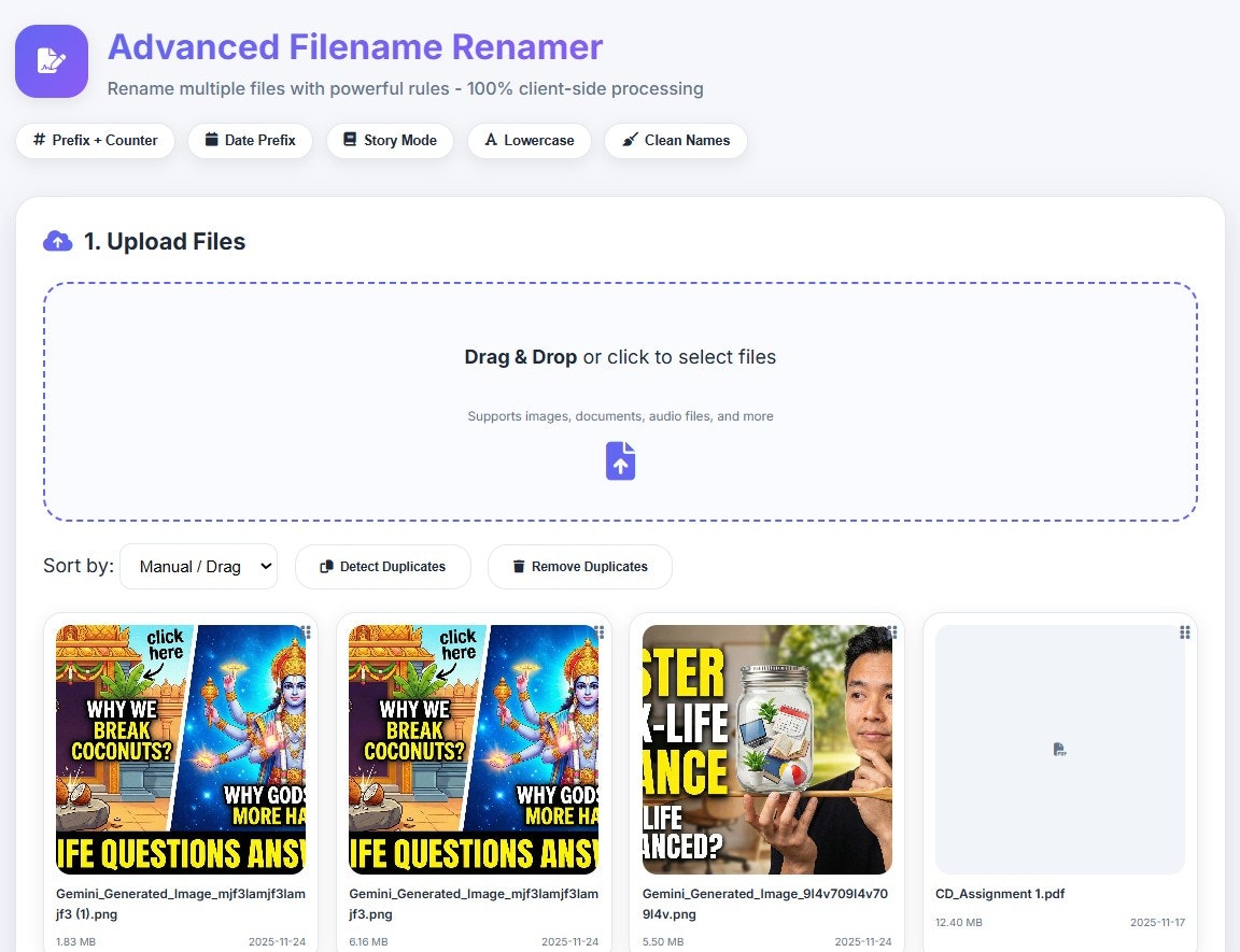 Free Bulk Filename Renamer & Formatter - Screenshot 2 showing product features and functionality