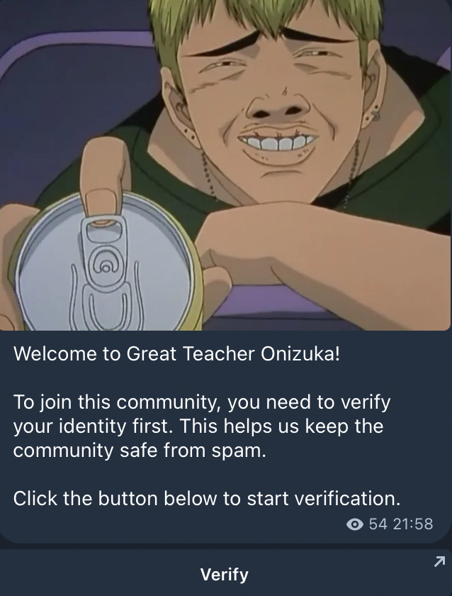 GTO Antispam Telegram Bot - Screenshot 2 showing product features and functionality