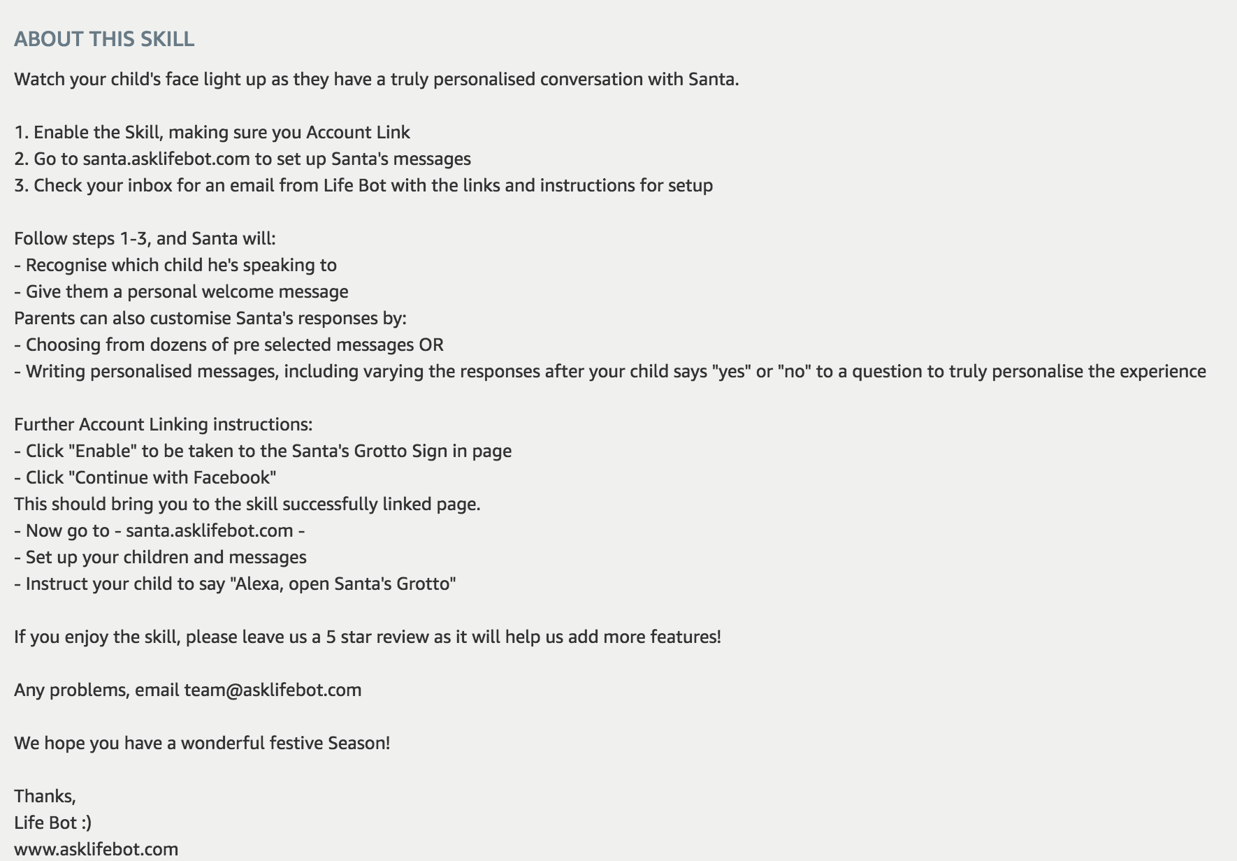 Santa's Grotto Alexa Skill (US) gallery image