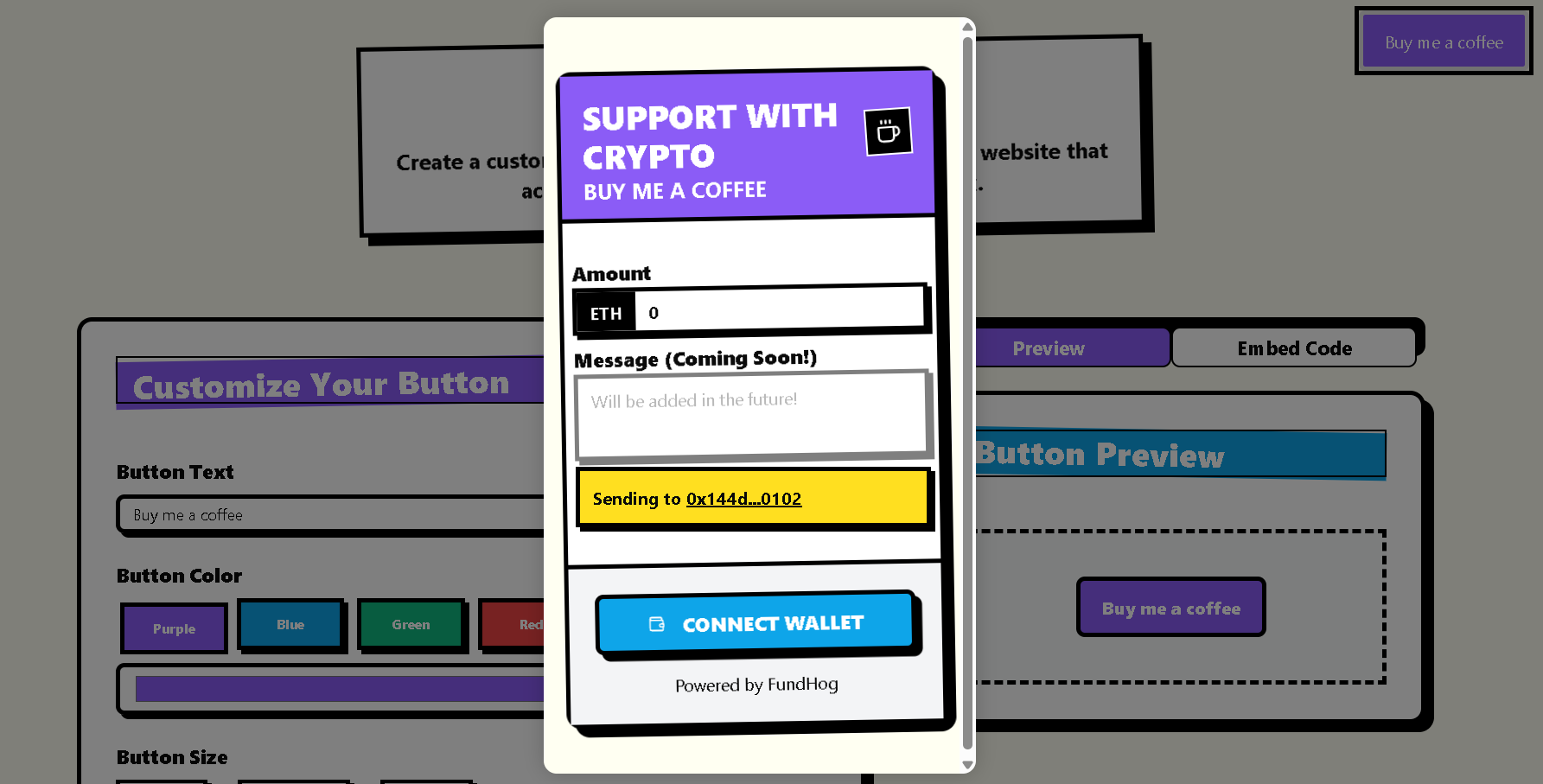 FundHog - Accept donations in crypto media 3