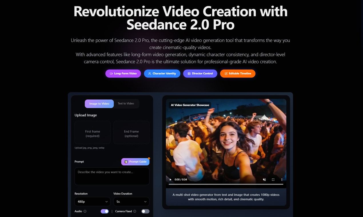 Seedance 2.0 Pro AI Video Generator gallery image