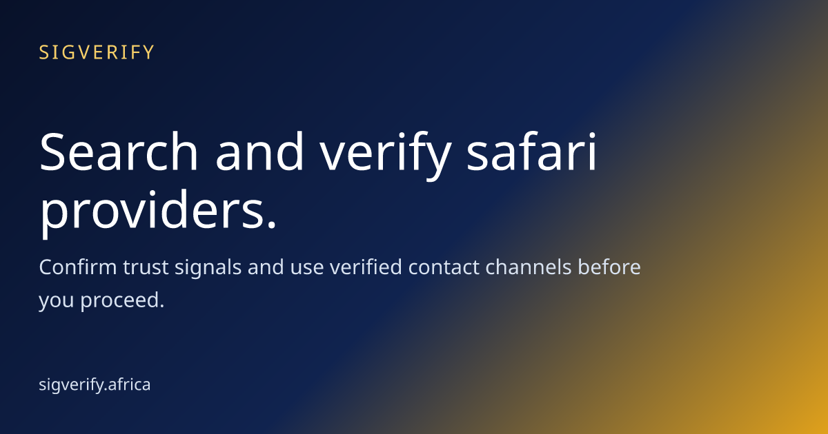 SIGVERIFY.AFRICA - Main product screenshot demonstrating key features and user interface