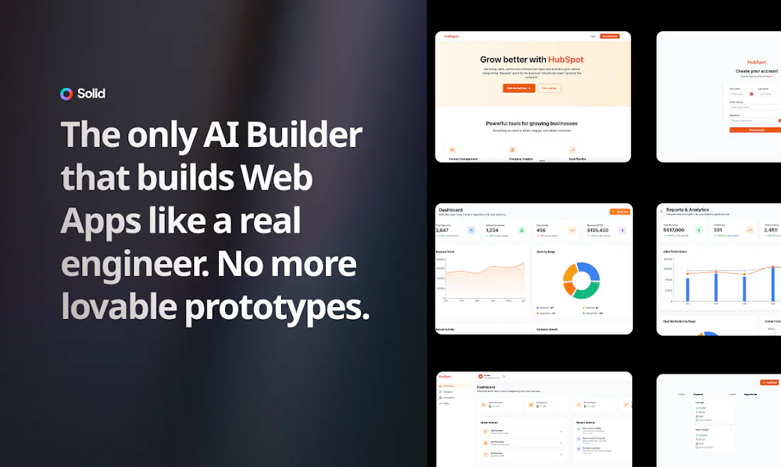 Solid: AI that builds real web apps | Product Hunt