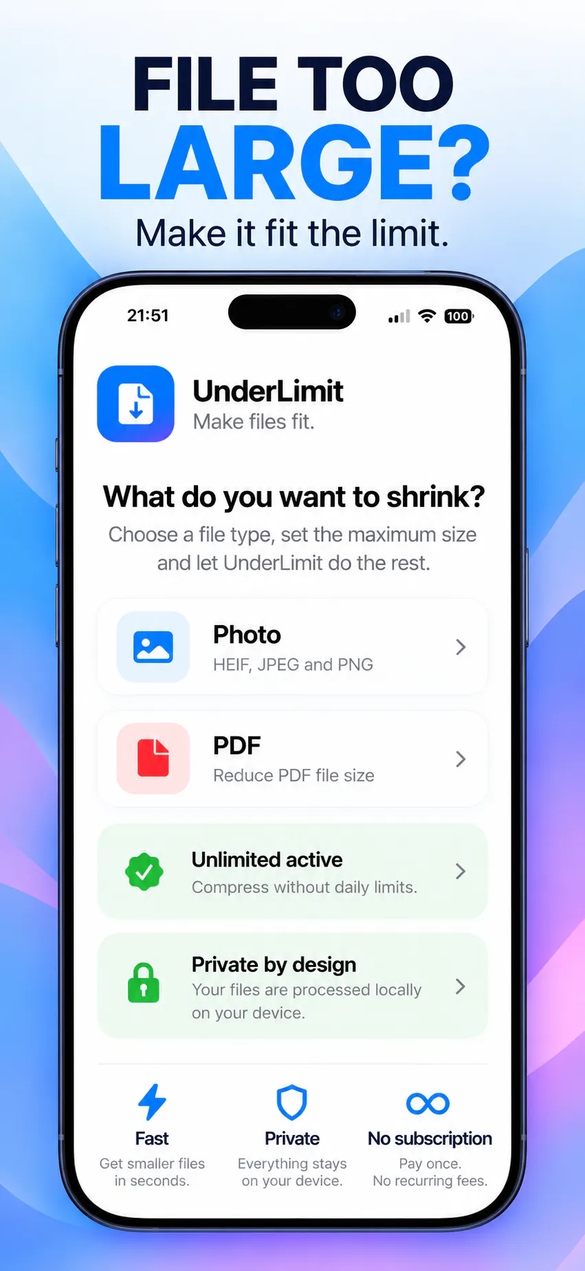 UnderLimit: PDF Compressor gallery image