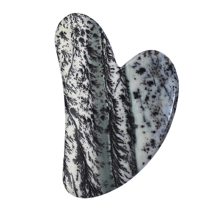Grass Fossil Jasper Gua Sha stone