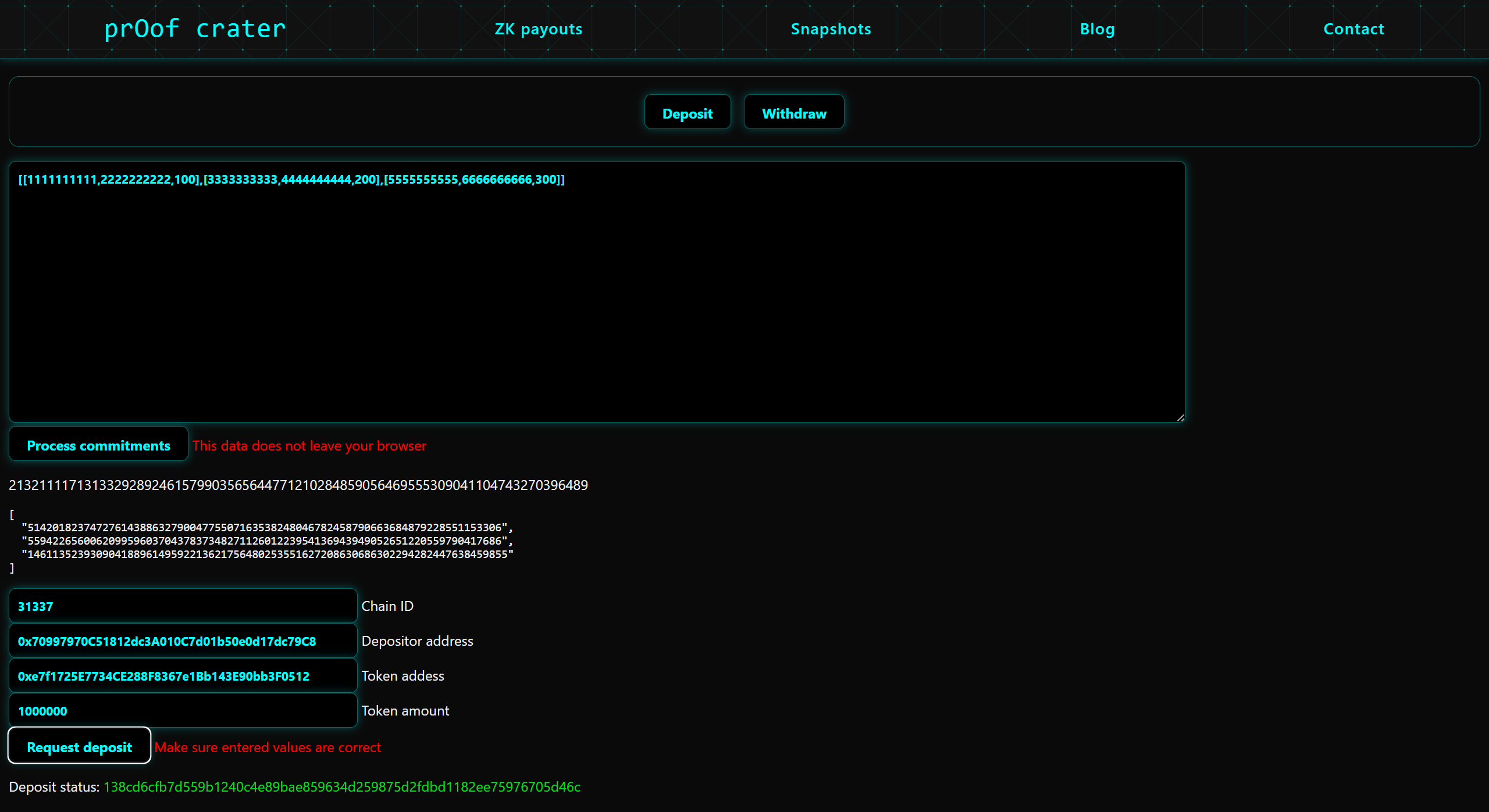 Proof Crater - Main product screenshot demonstrating key features and user interface