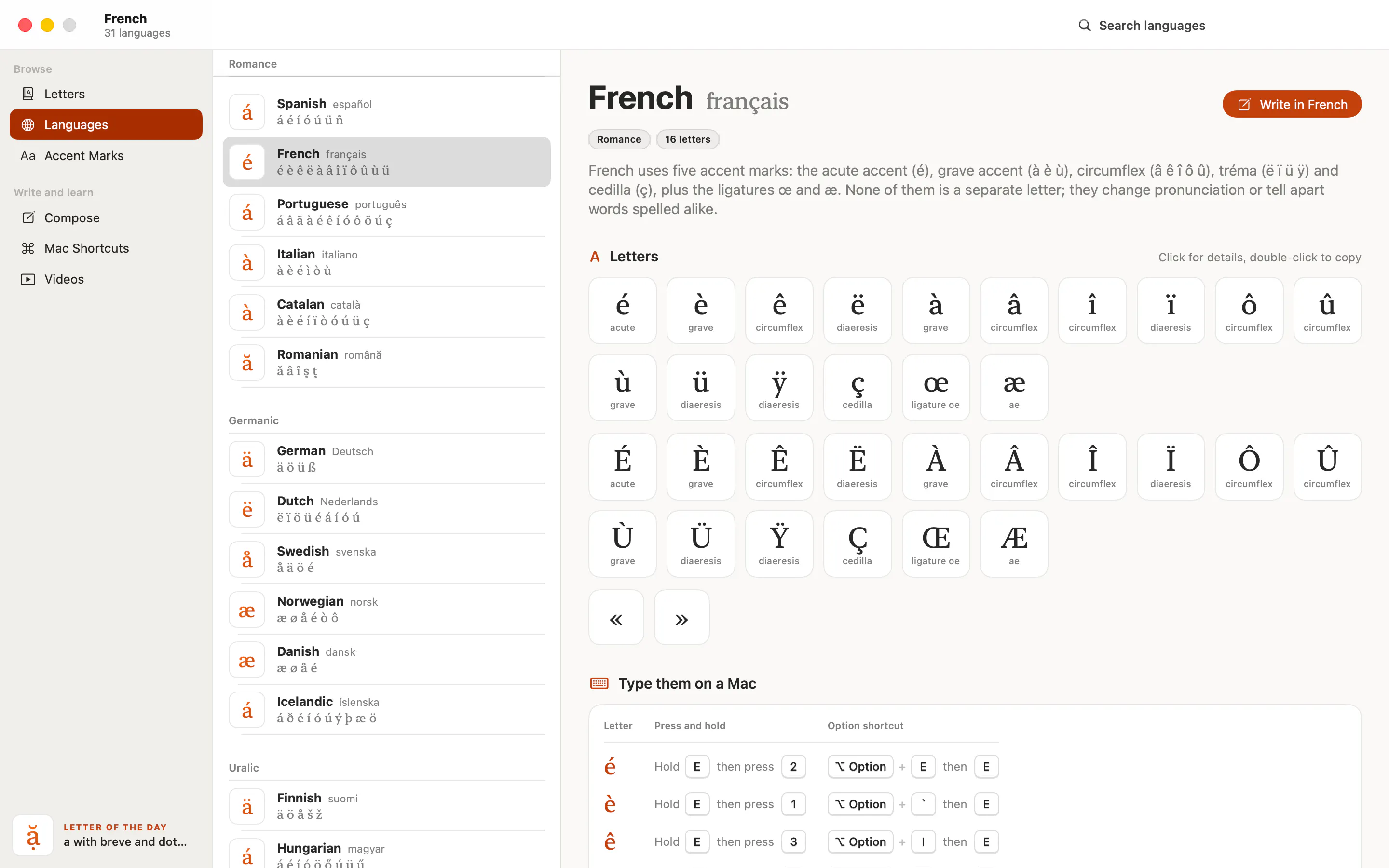 Accent Letters for Mac gallery image