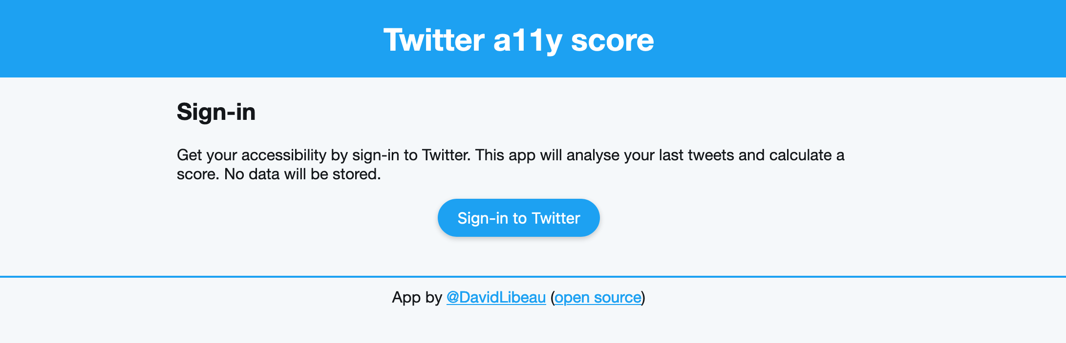 Twitter a11y score gallery image