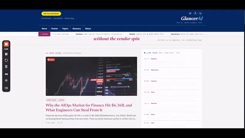 GlancerAI.com screenshot 1 (video preview)