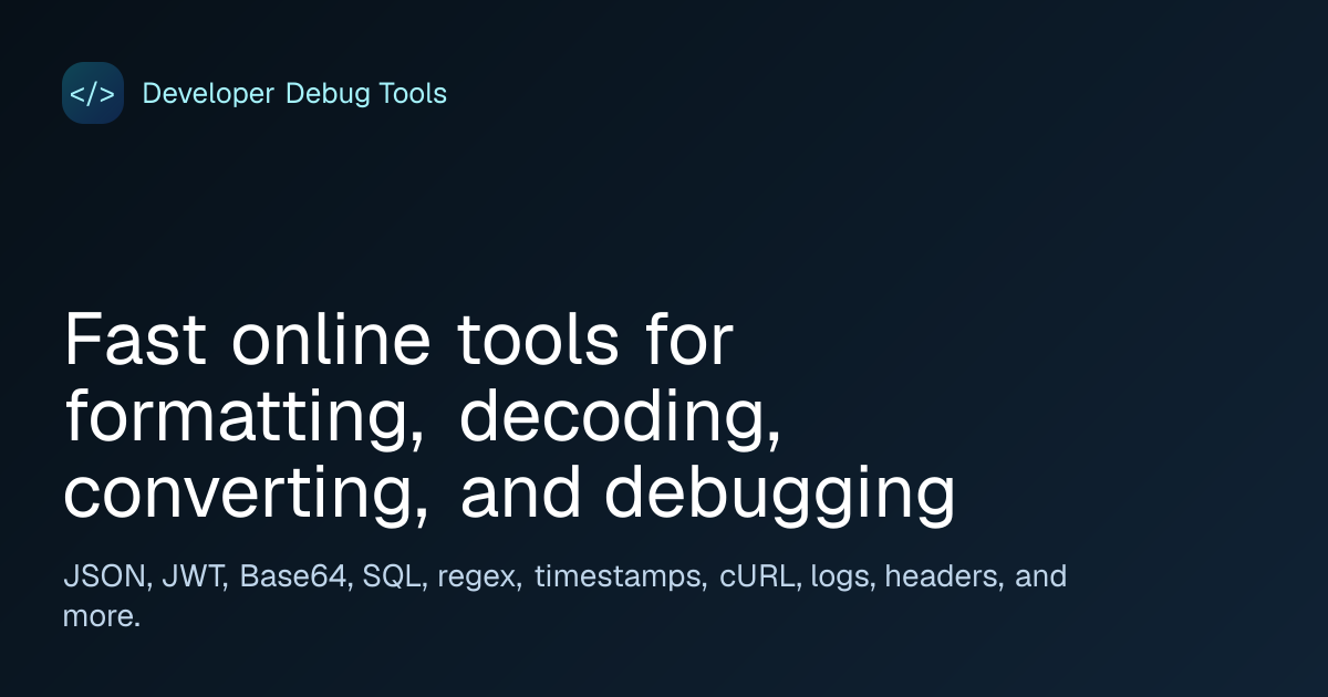 Developer Debug Tools gallery image