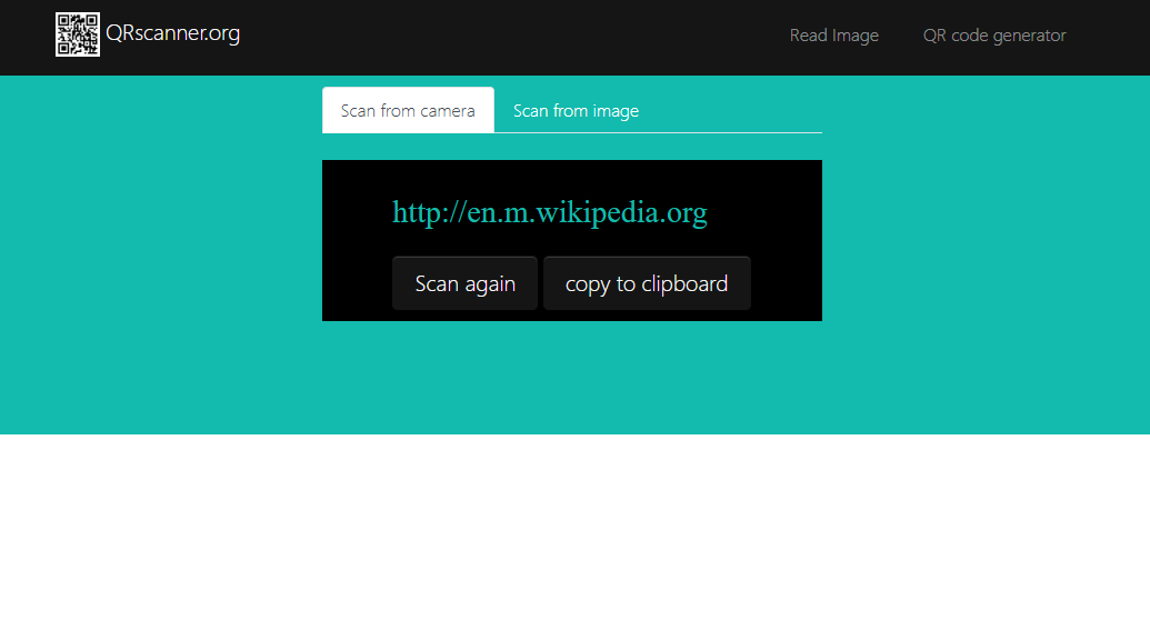 QR scanner - Screenshot 2 showing product features and functionality