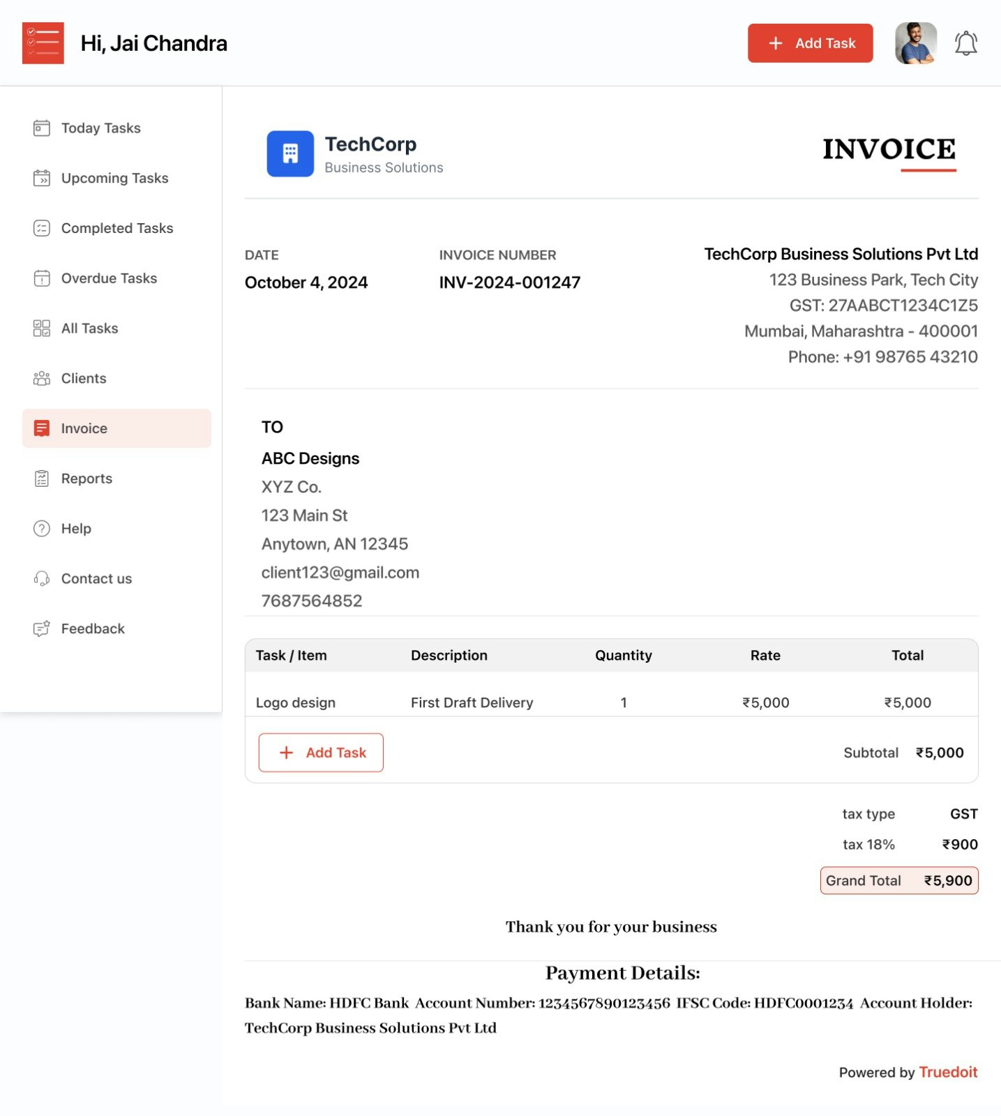 Truedoit - Screenshot 4 showing product features and functionality