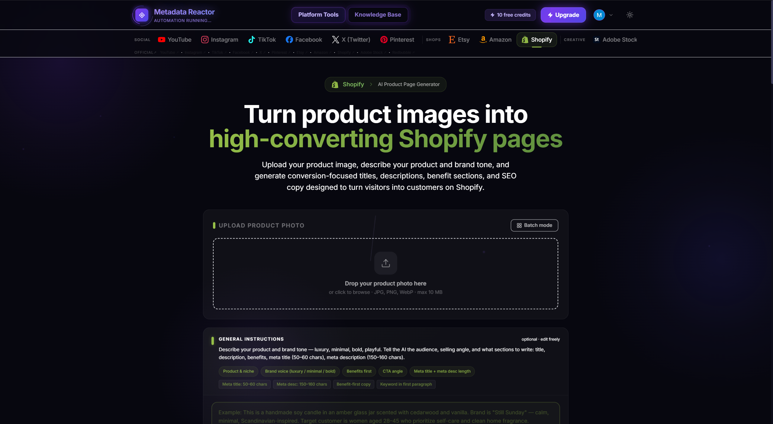 Metadata Reactor gallery image