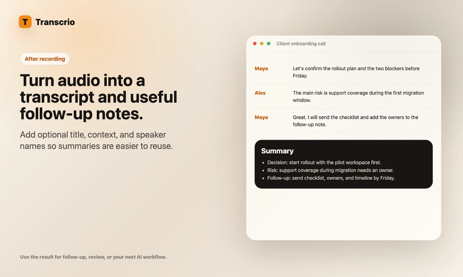Transcrio screenshot 4