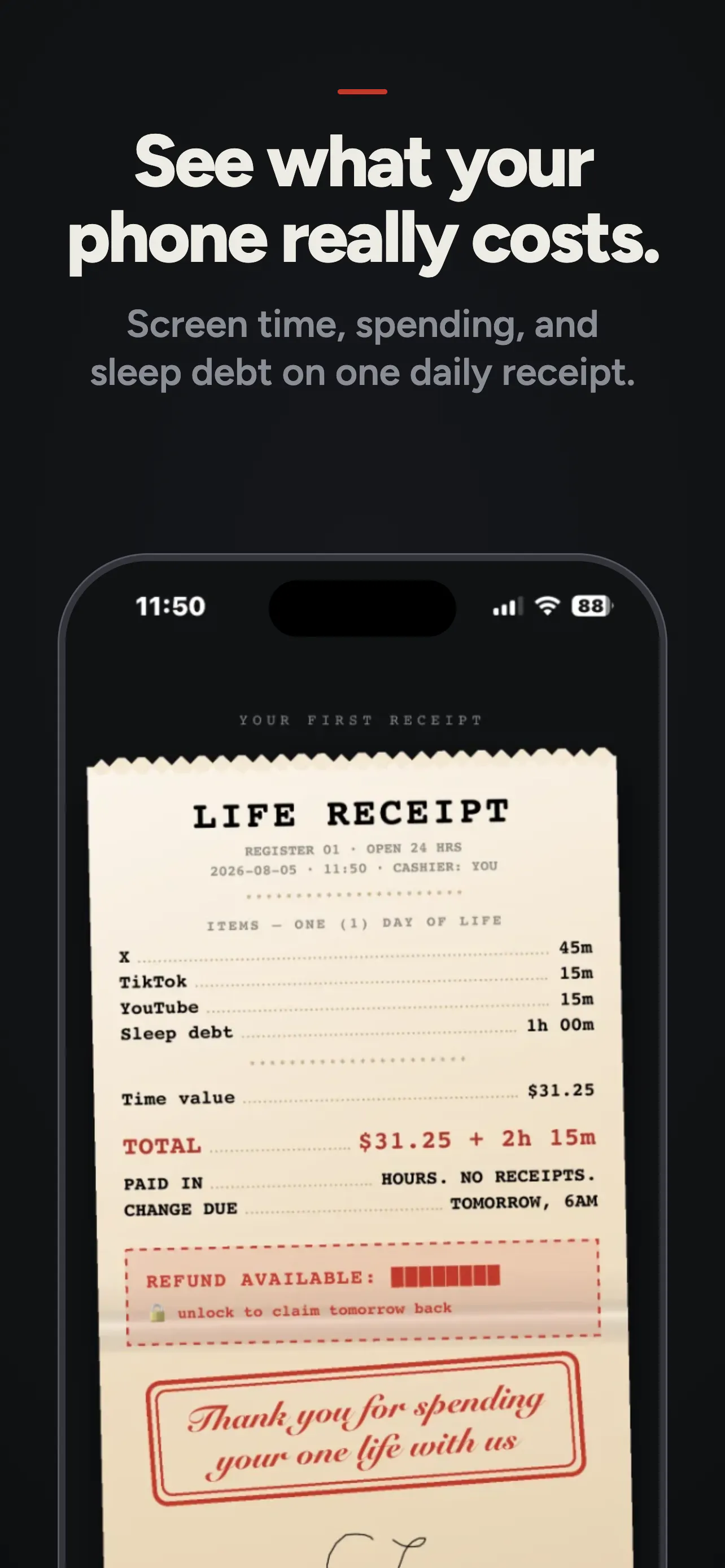 LifeReceipt gallery image