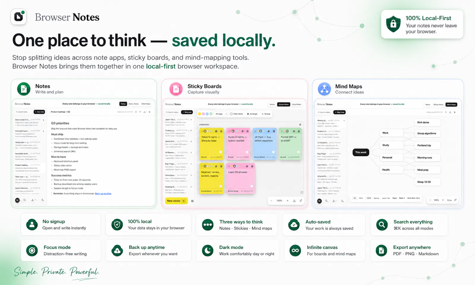 Browser Notes screenshot 1