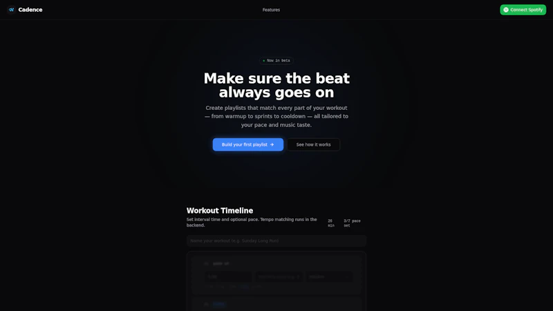 Cadence Playlist screenshot 2