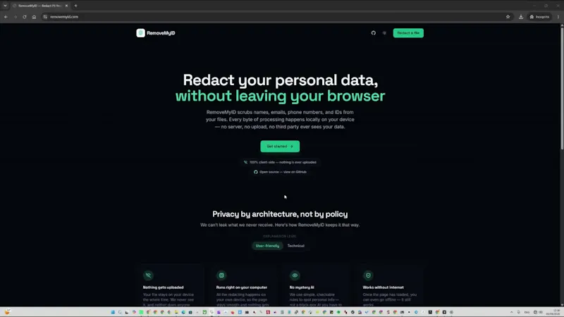 RemoveMyID screenshot 1 (video preview)