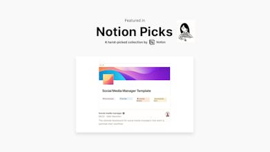 Notion Social Media Manager gallery image