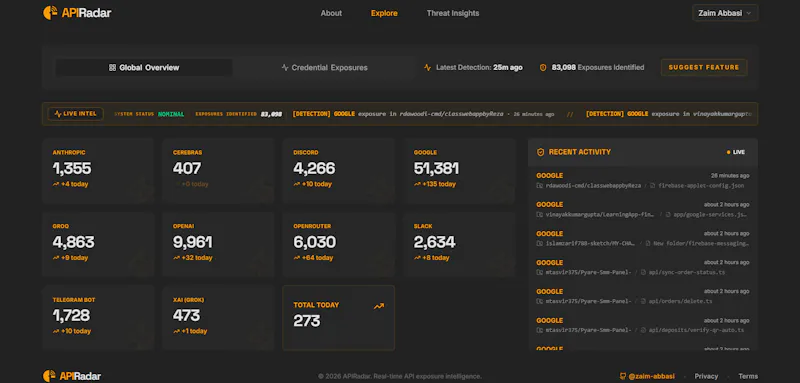 APIRadar – Open-Source API Key Scanner screenshot 3