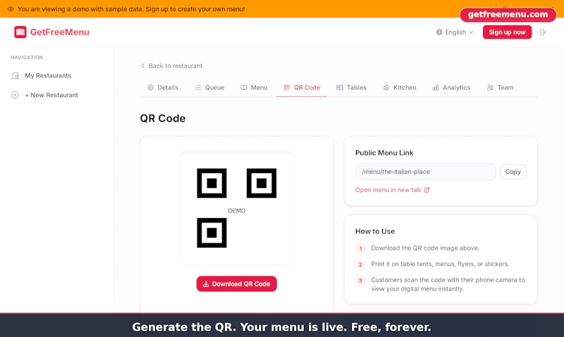 GetFreeMenu screenshot 6