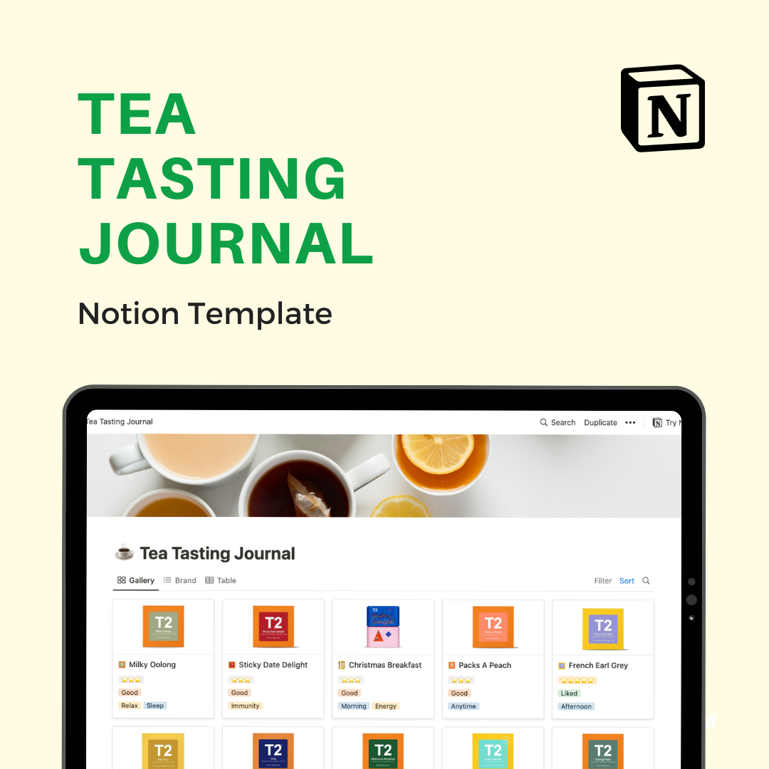 Tea Tasting Journal - Notion Template