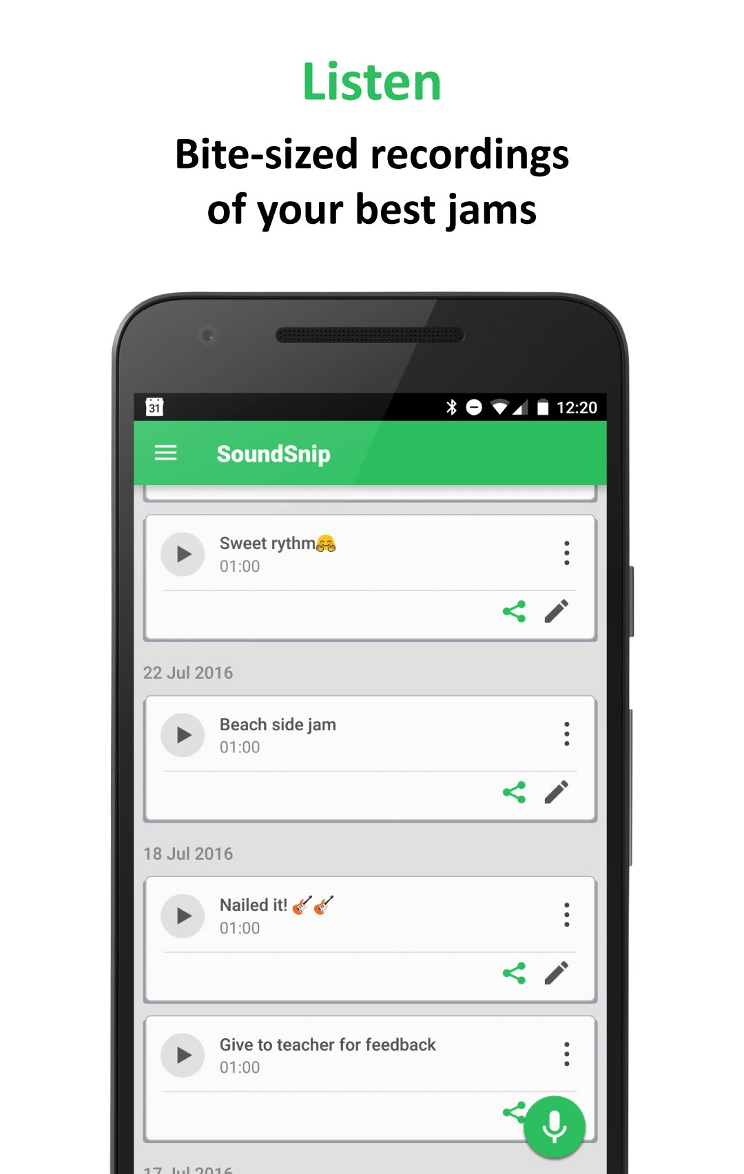 SoundSnip. The audio time machine for guitar players. gallery image