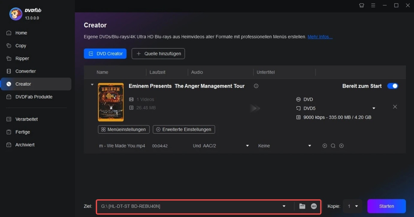 DVDFab DVD Creator gallery image