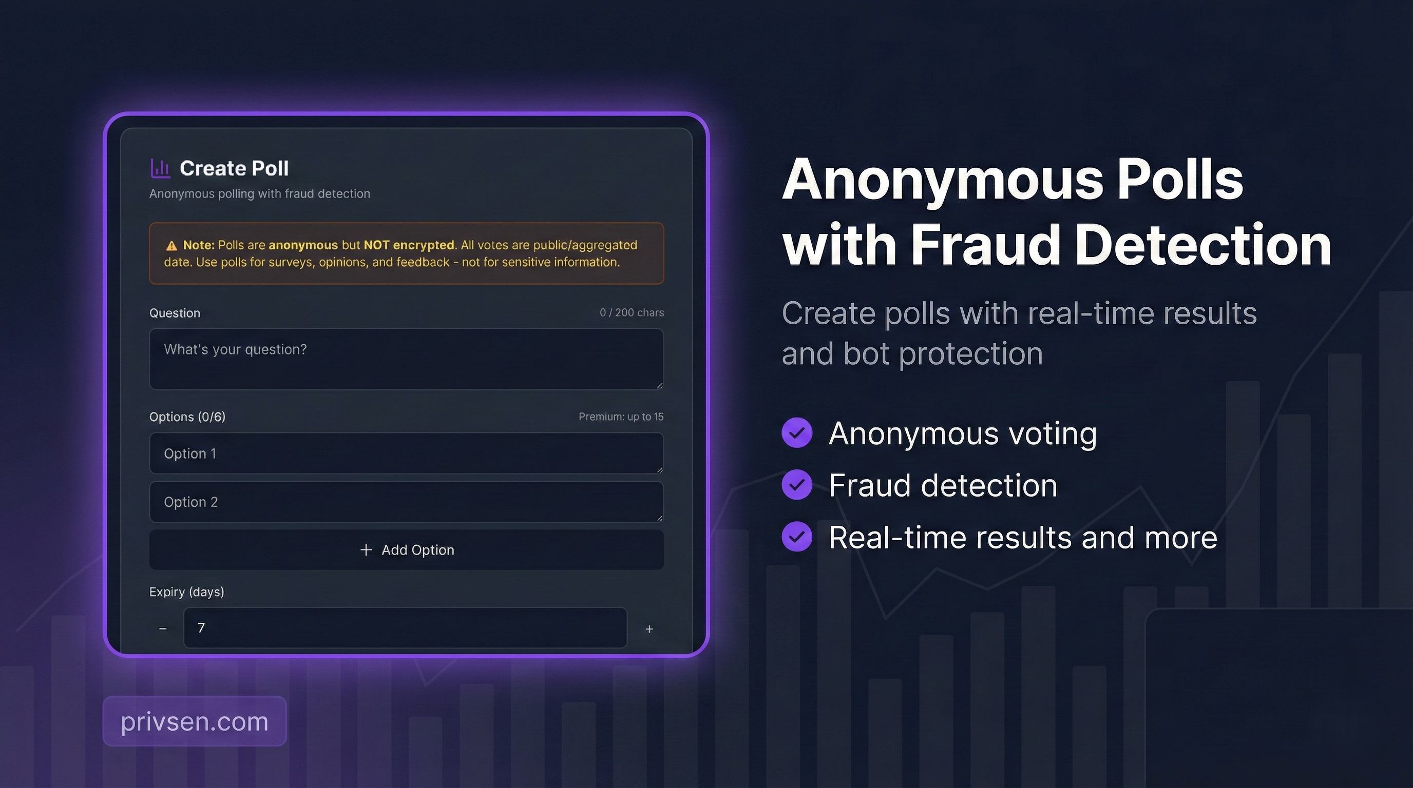 Privsen - Screenshot 3 showing product features and functionality