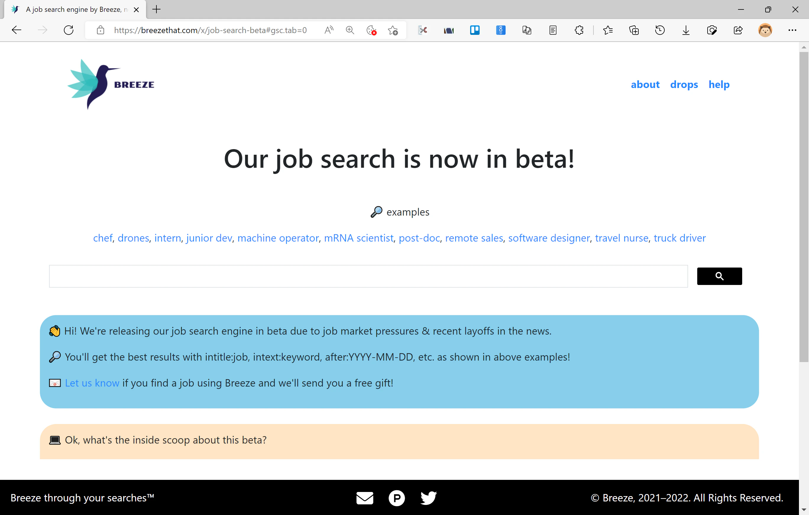 search 14M+ openings on Breeze jobs!
