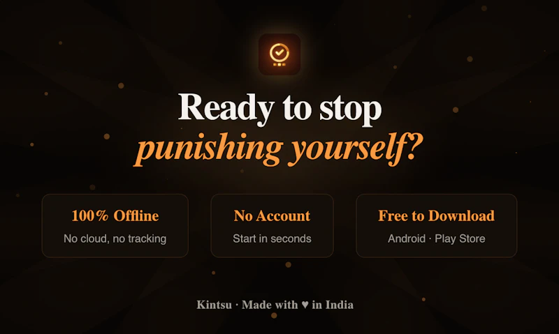 Kintsu: The Forgiving Habit Tracker screenshot 6