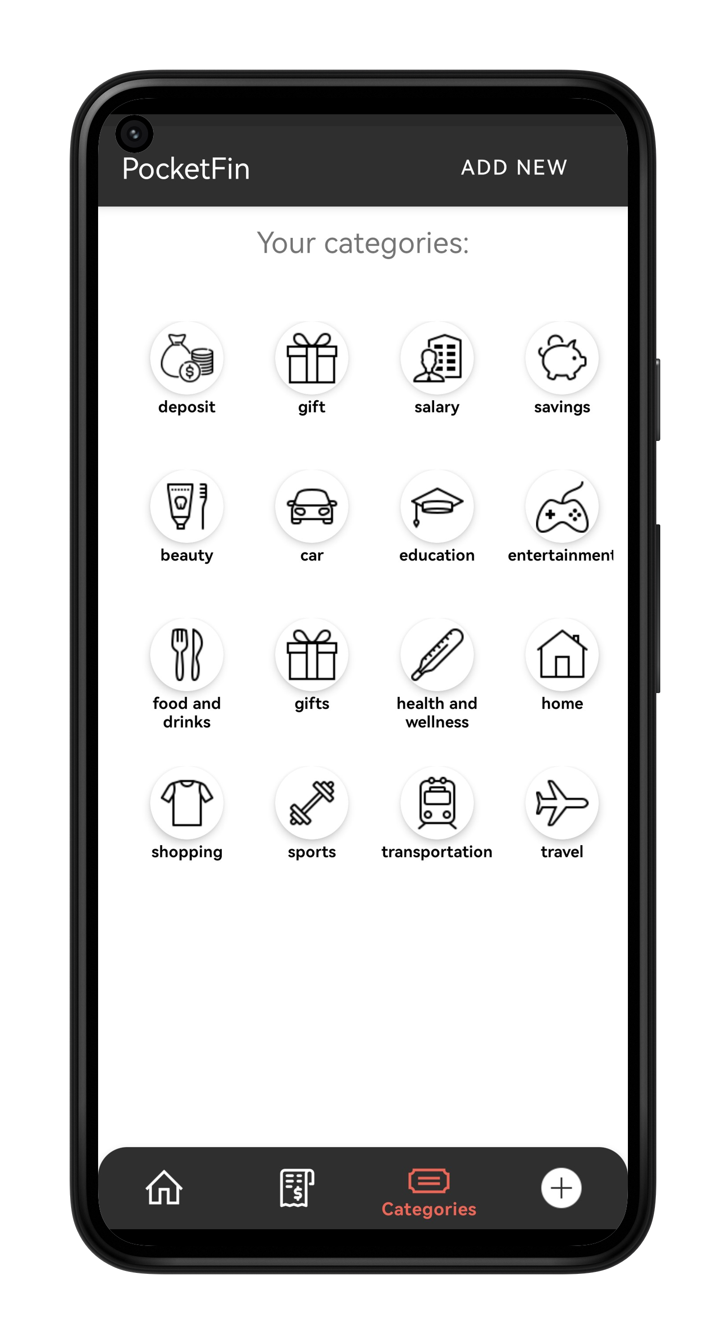 PocketFin: Money Manager - Beheer en volg uw uitgaven en inkomsten eenvoudig. media 4