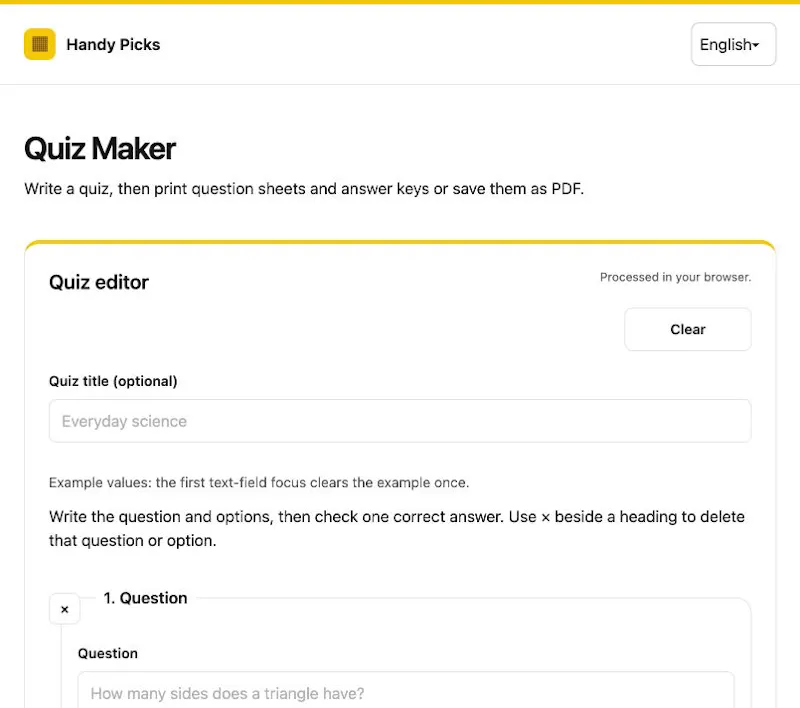 Handy Picks screenshot 1